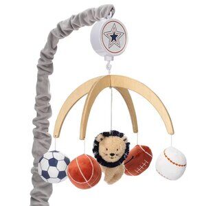 NWT - Hall of Fame Lion/Sports Balls Musical Baby Crib Mobile Soother Toy